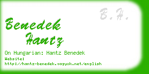 benedek hantz business card